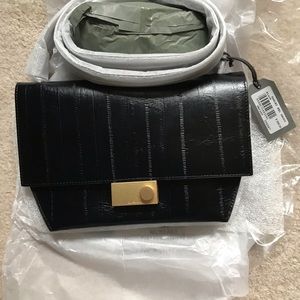 NWT, All Saints Harley Handbag Black Eel, Brand New